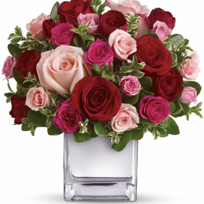 Love Medley Bouquet with Red Roses