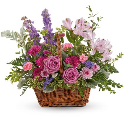Lavender Meadow Basket Bouquet